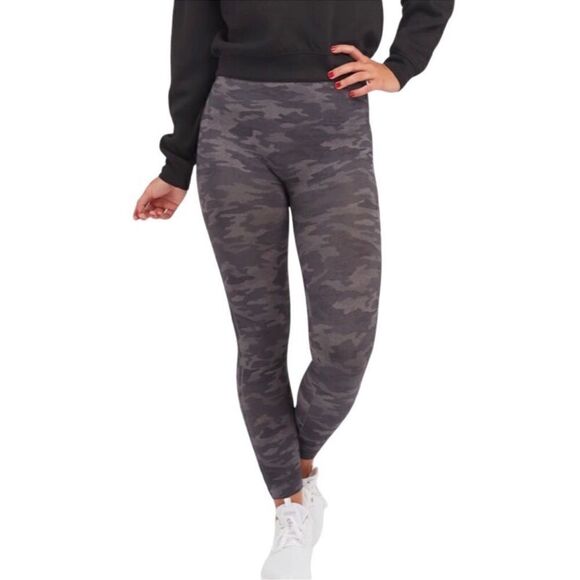 Spanx Seamless Leggings Heather Gray Camo M - Picture 1 of 5